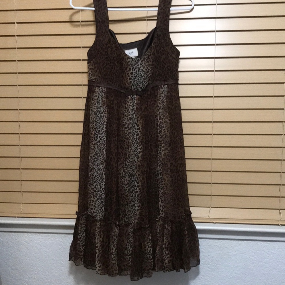 Animal-print 100% Silk Dress. Like Brand New.